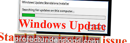 WindowsUpdateスタンドアロンインストーラーが更新の検索でスタックする