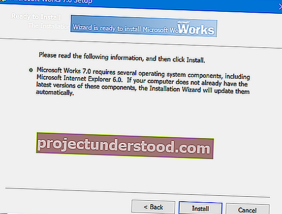 قم بتثبيت وتشغيل Microsoft Works على نظام التشغيل Windows 10