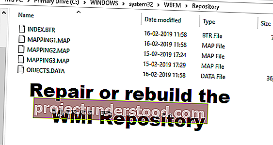 Memperbaiki atau membangun kembali WMI Repository