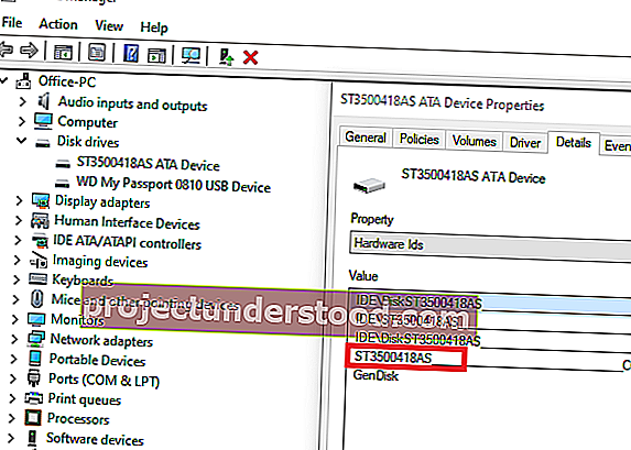 Detail Hard Disk Device Manager