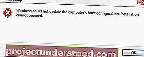 Windows tidak dapat memperbarui konfigurasi boot komputer