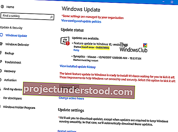 Kesalahan Penginstalan Pembaruan Windows 0x80070005