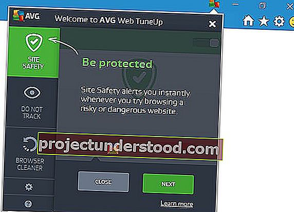 ถอนการติดตั้ง AVG Web Tuneup