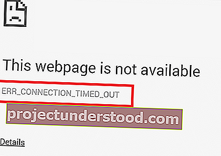 Err Connection Timed Out di Chrome