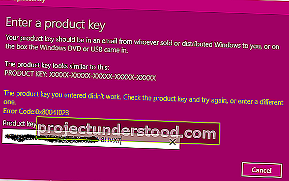 Kode Kesalahan Aktivasi Windows 0x80041023