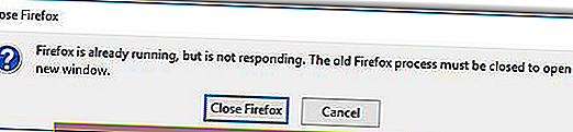 Firefoxはすでに実行されています