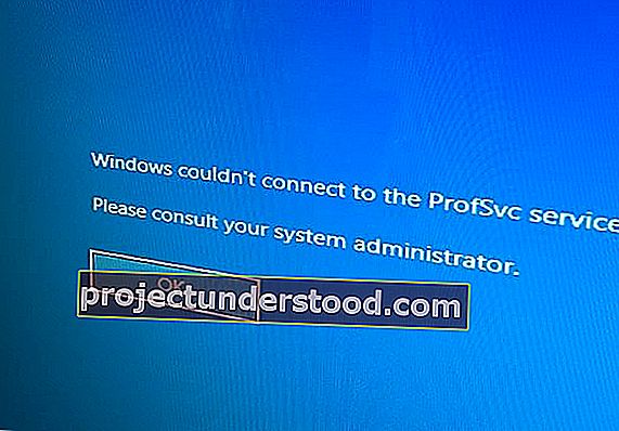 Windows tidak dapat terhubung ke layanan ProfSVC