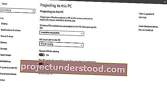 Pencerminan layar Windows 10