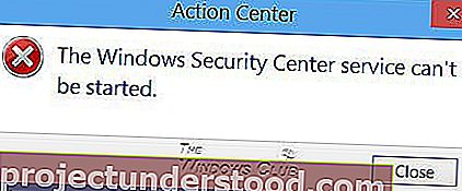 Layanan Pusat Keamanan Windows tidak dapat dimulai