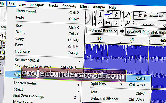 Cara membagi dan menggabungkan file audio menggunakan Audacity-5