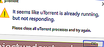 uTorrent tidak merespons