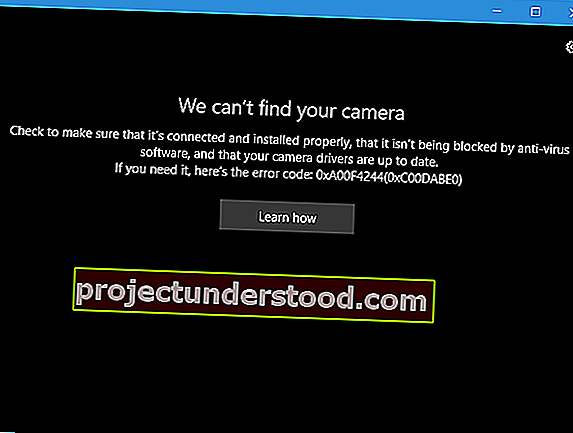 Windows 10 (0xA00F4244)에서 카메라 오류를 찾을 수 없습니다.