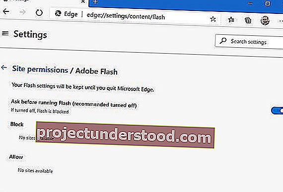 تعطيل Adobe Flash Player