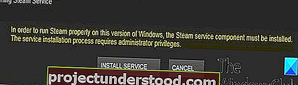 خطأ في مكون خدمة Steam