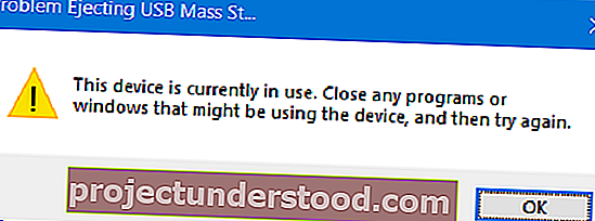 USB 오류 :이 장치는 현재 사용 중입니다.