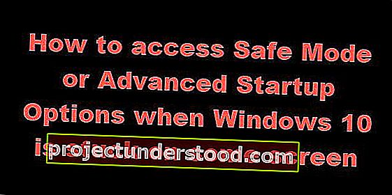 Windows 10이 일부 화면에서 멈췄을 때 안전 모드 또는 고급 시작 옵션에 액세스하는 방법
