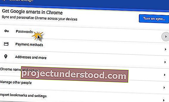 Chrome에서 비밀번호 관리