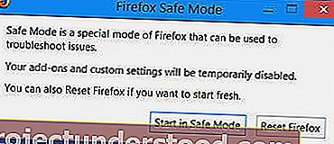 ابدأ Firefox في الوضع الآمن