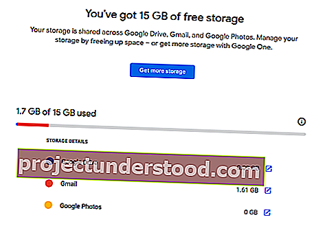 Googleドライブの保存状態を確認してください。 必要に応じてファイルを削除する
