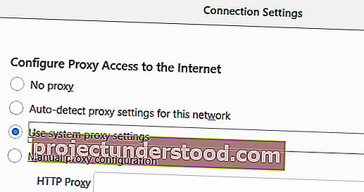 接続設定Firefox