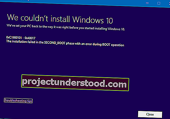 رموز خطأ ترقية Windows 10